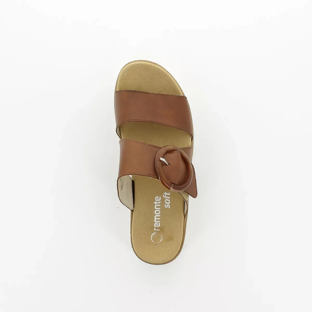 Image (6) de la chaussures Remonte - Mules et Sabots Cuir naturel / Cognac en Cuir
