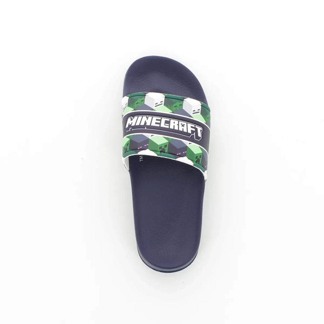 Image (6) de la chaussures Minecraft - Tongs et Plage Bleu en Cuir synthétique