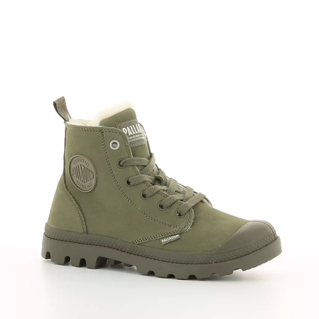 Image (1) de la chaussures Palladium - Bottines Vert en Cuir nubuck Image (1) de la chaussures Palladium - Bottines Vert en Cuir nubuck