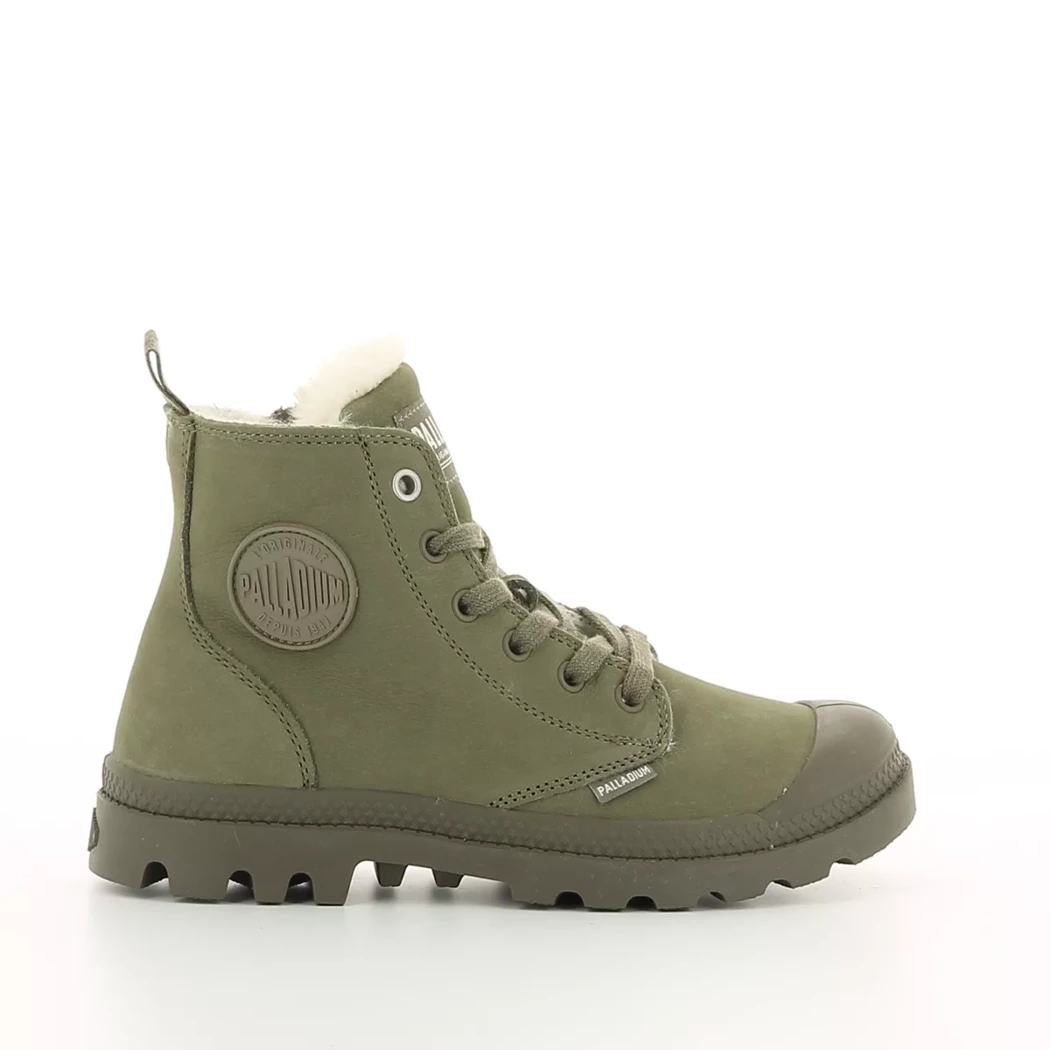 Image (2) de la chaussures Palladium - Bottines Vert en Cuir nubuck Image (2) de la chaussures Palladium - Bottines Vert en Cuir nubuck