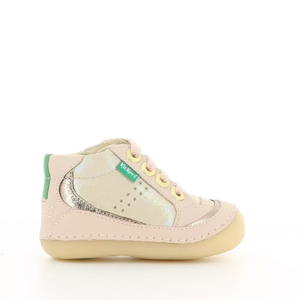 Image (2) de la chaussures Kickers - Bottines Rose en Cuir