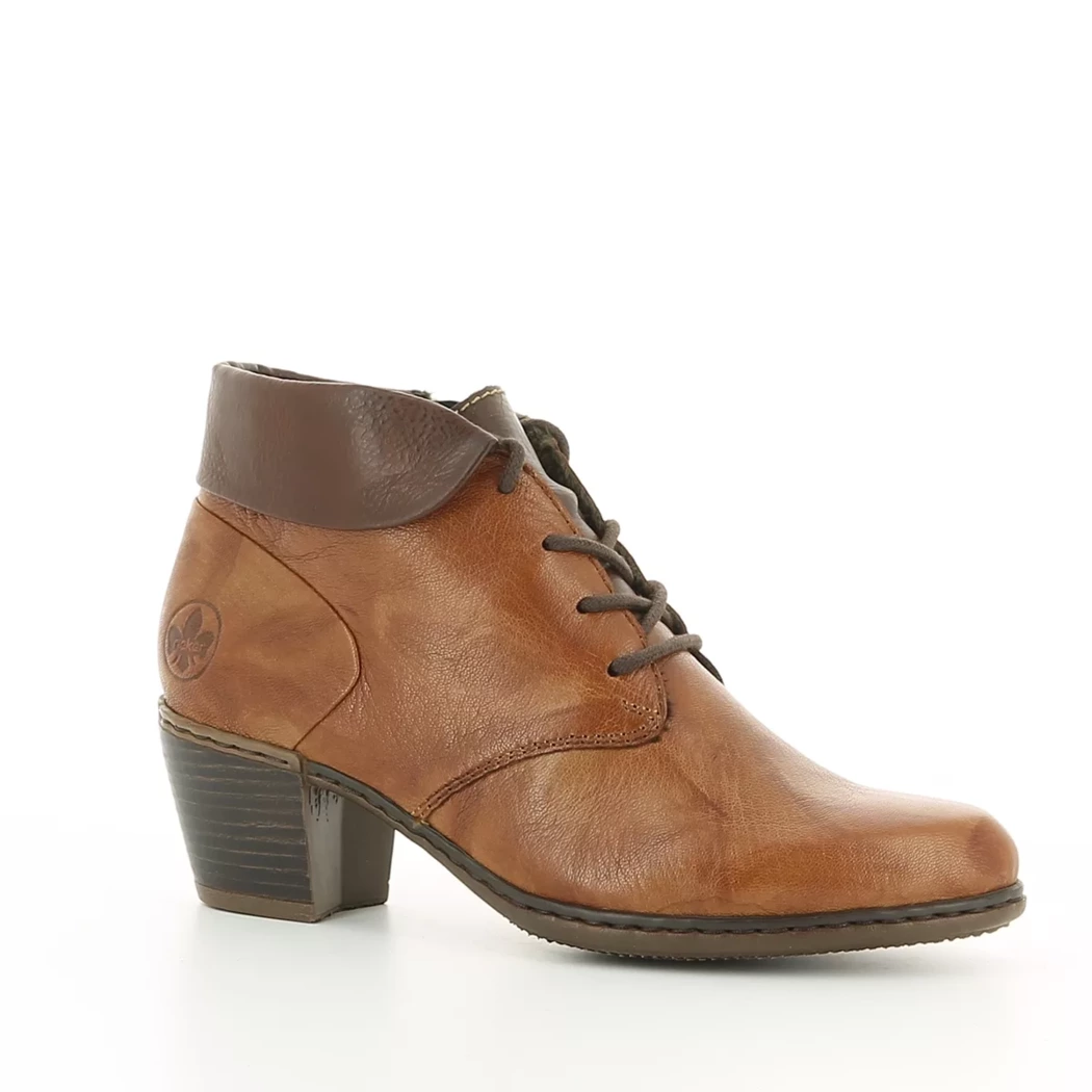 Image (1) de la chaussures Rieker - Bottines Cuir naturel / Cognac en Cuir