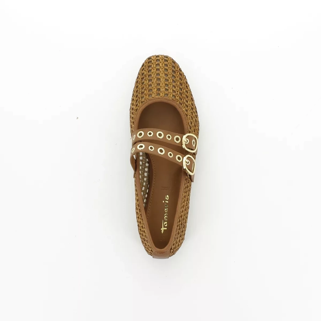 Image (6) de la chaussures Tamaris - Ballerines Cuir naturel / Cognac en Textile