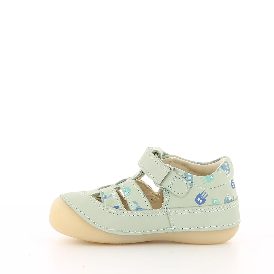 Image (4) de la chaussures Kickers - Bottines ouvertes Vert en Cuir nubuck