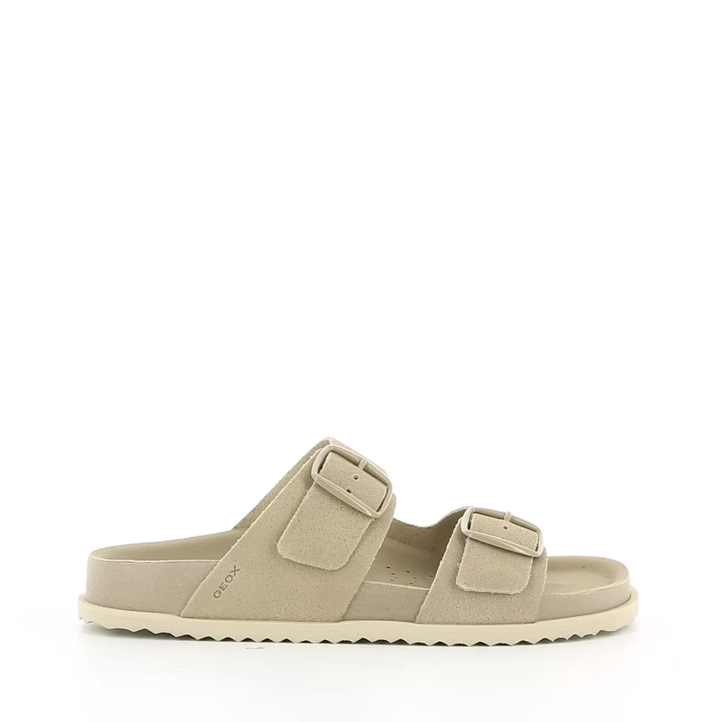 Image (2) de la chaussures Geox - Mules et Sabots Taupe en Cuir synthétique