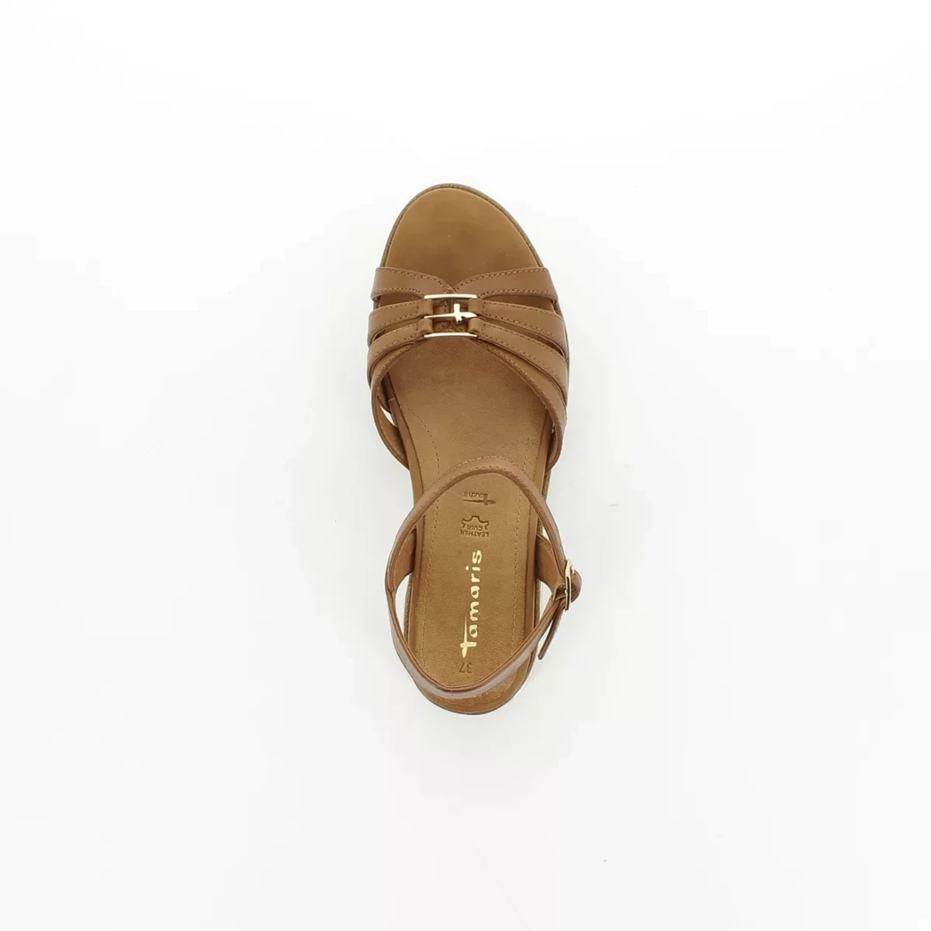 Image (6) de la chaussures Tamaris - Sandales et Nu-Pieds Cuir naturel / Cognac en Cuir