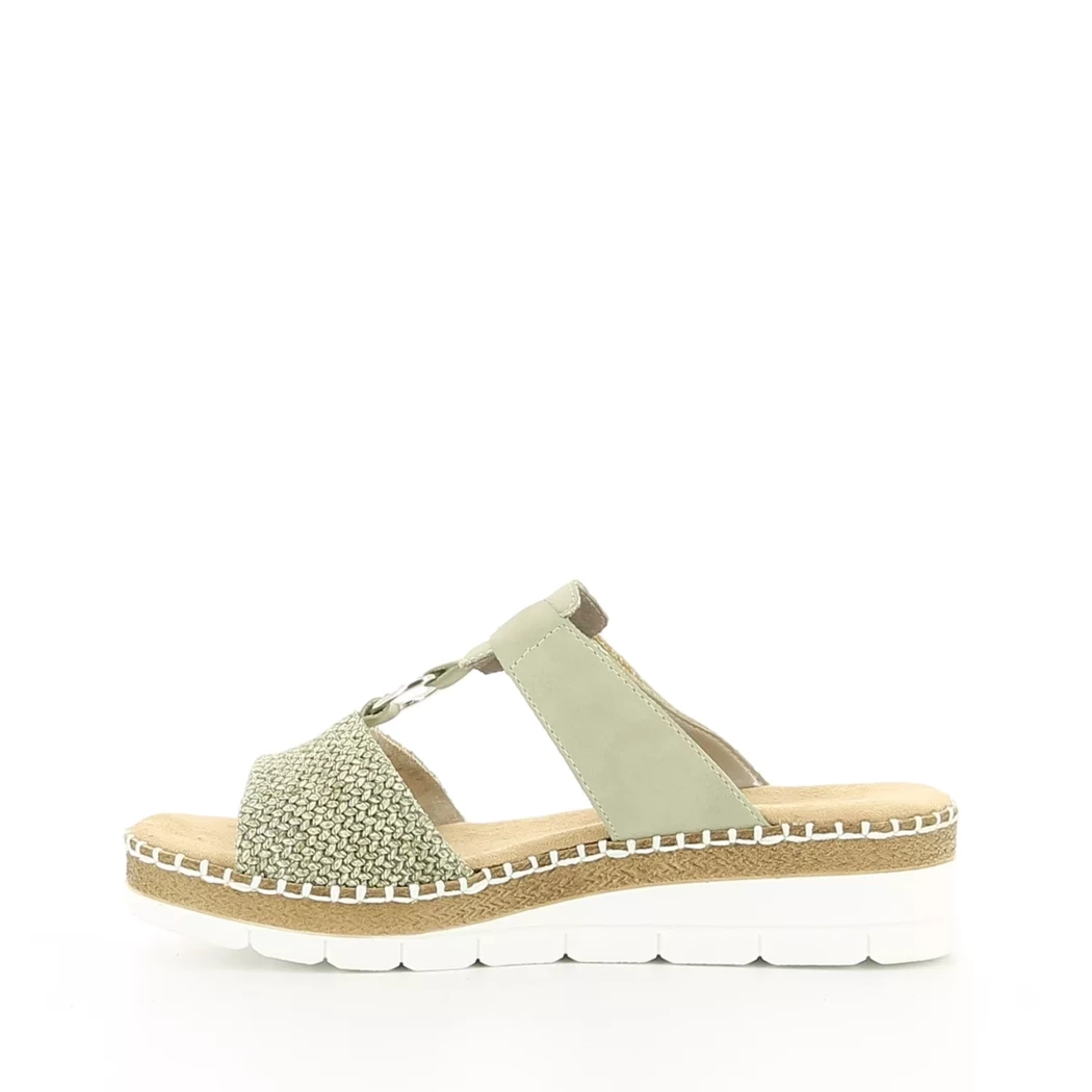 Image (4) de la chaussures Rieker - Mules et Sabots Vert en Cuir synthétique