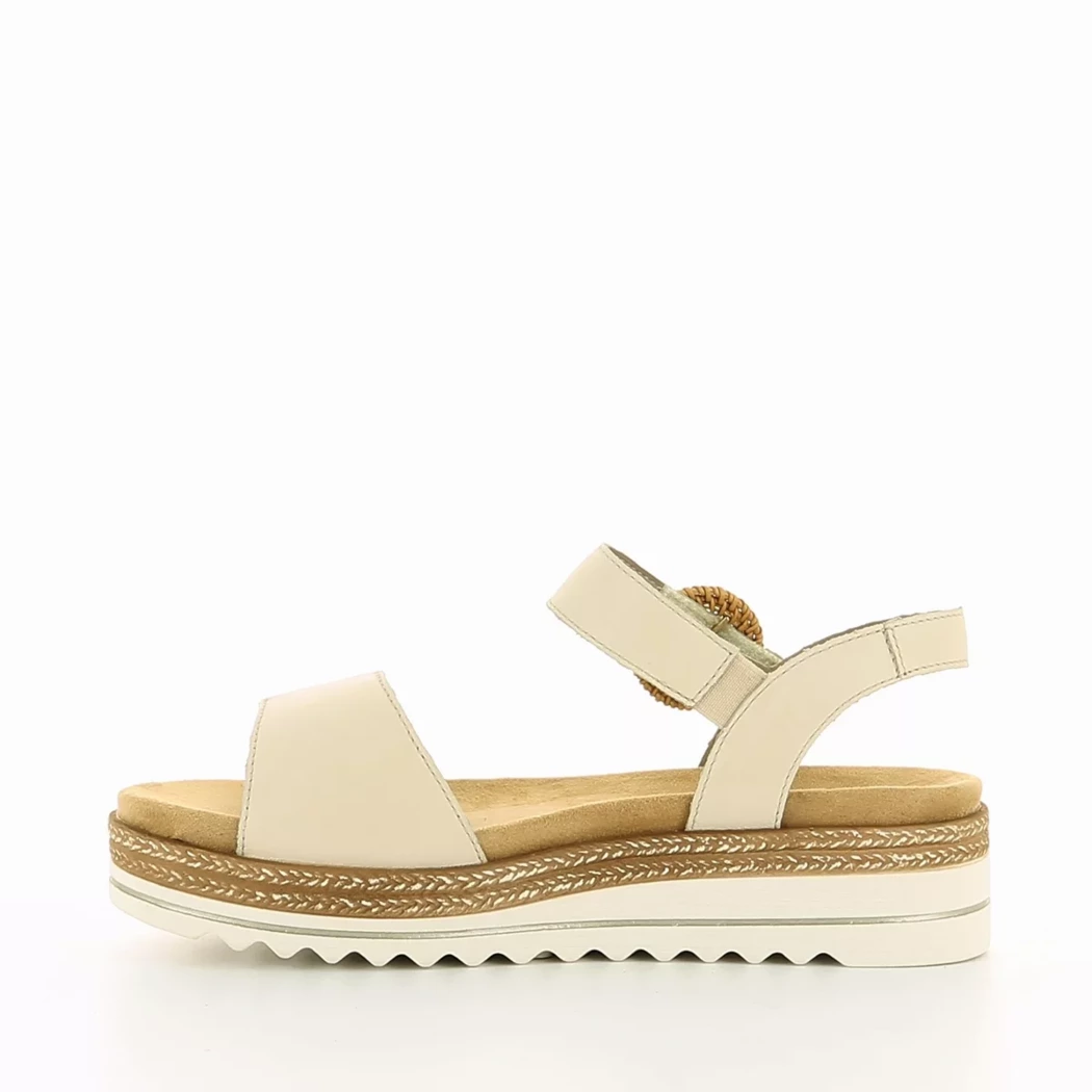 Image (4) de la chaussures Remonte - Sandales et Nu-Pieds Beige en Cuir