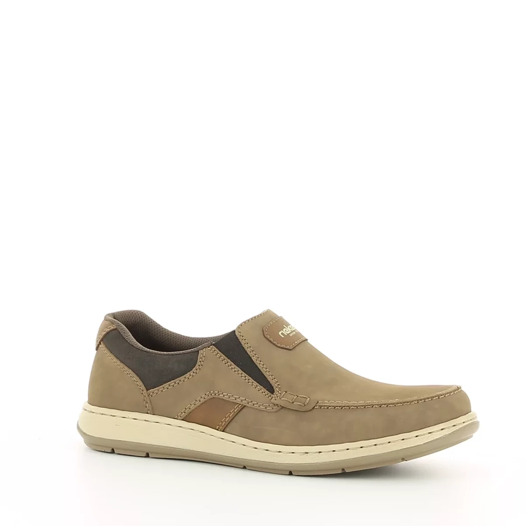 Image (1) de la chaussures Rieker - Mocassins Taupe en Cuir nubuck
