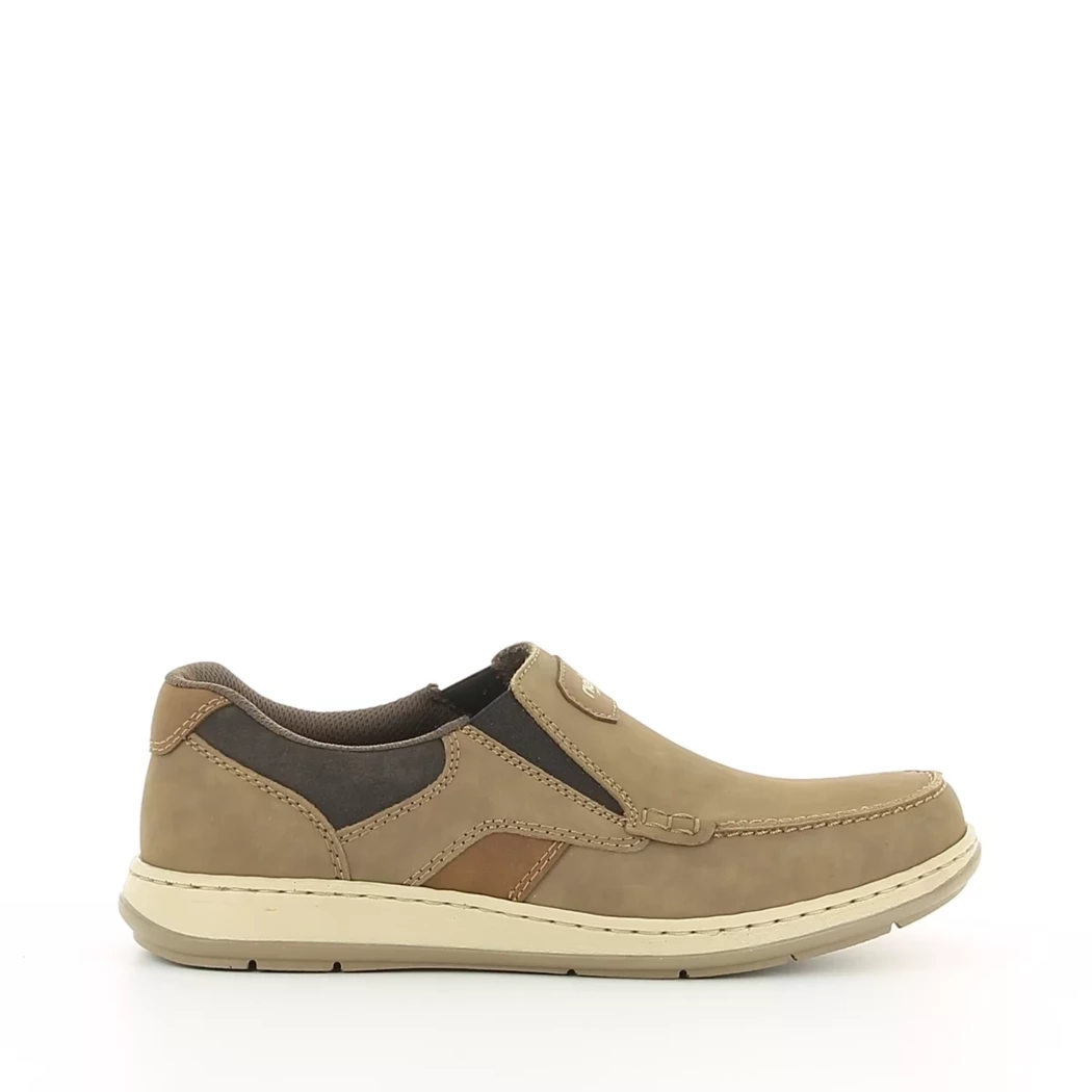 Image (2) de la chaussures Rieker - Mocassins Taupe en Cuir nubuck