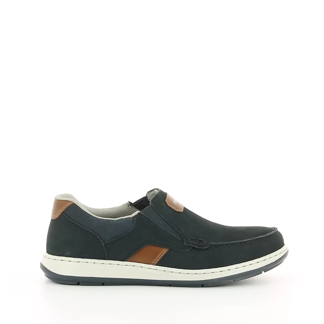 Image (2) de la chaussures Rieker - Mocassins Bleu en Cuir nubuck