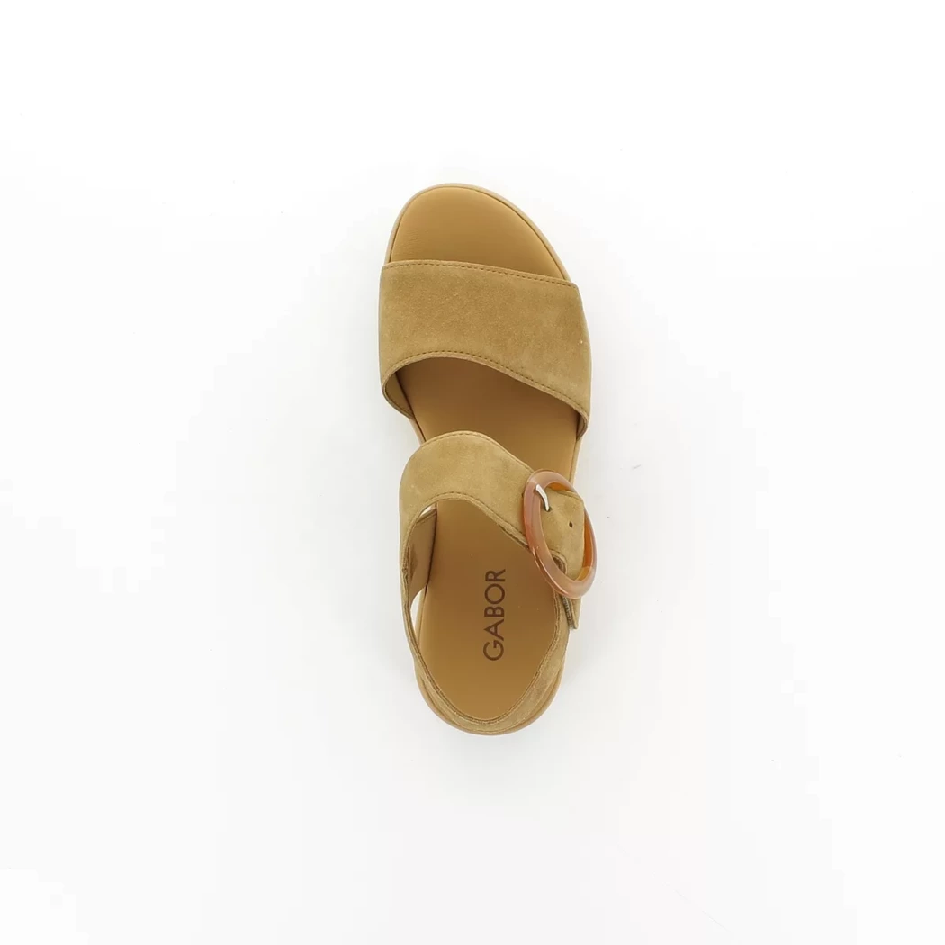 Image (6) de la chaussures Gabor - Sandales et Nu-Pieds Cuir naturel / Cognac en Cuir nubuck