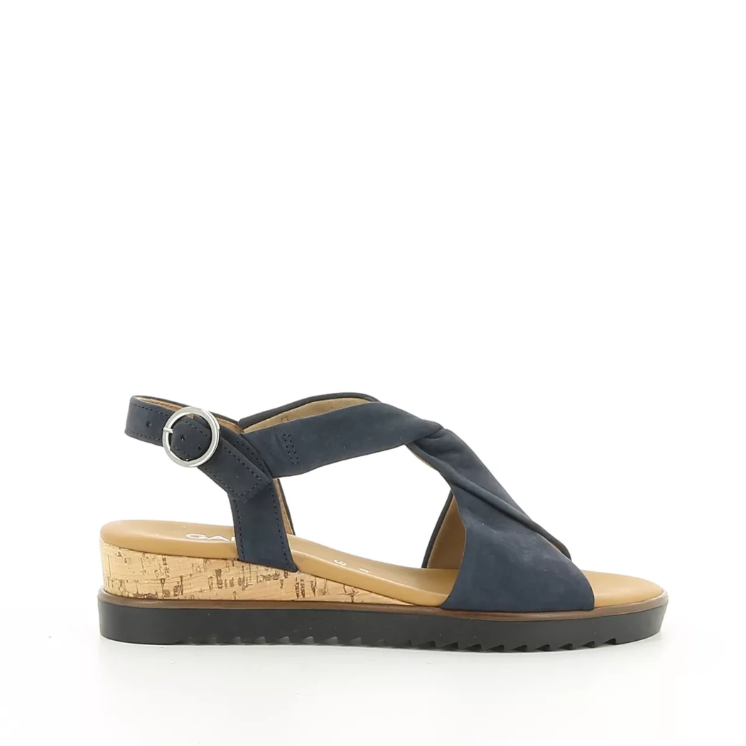 Image (2) de la chaussures Gabor - Sandales et Nu-Pieds Bleu en Cuir nubuck