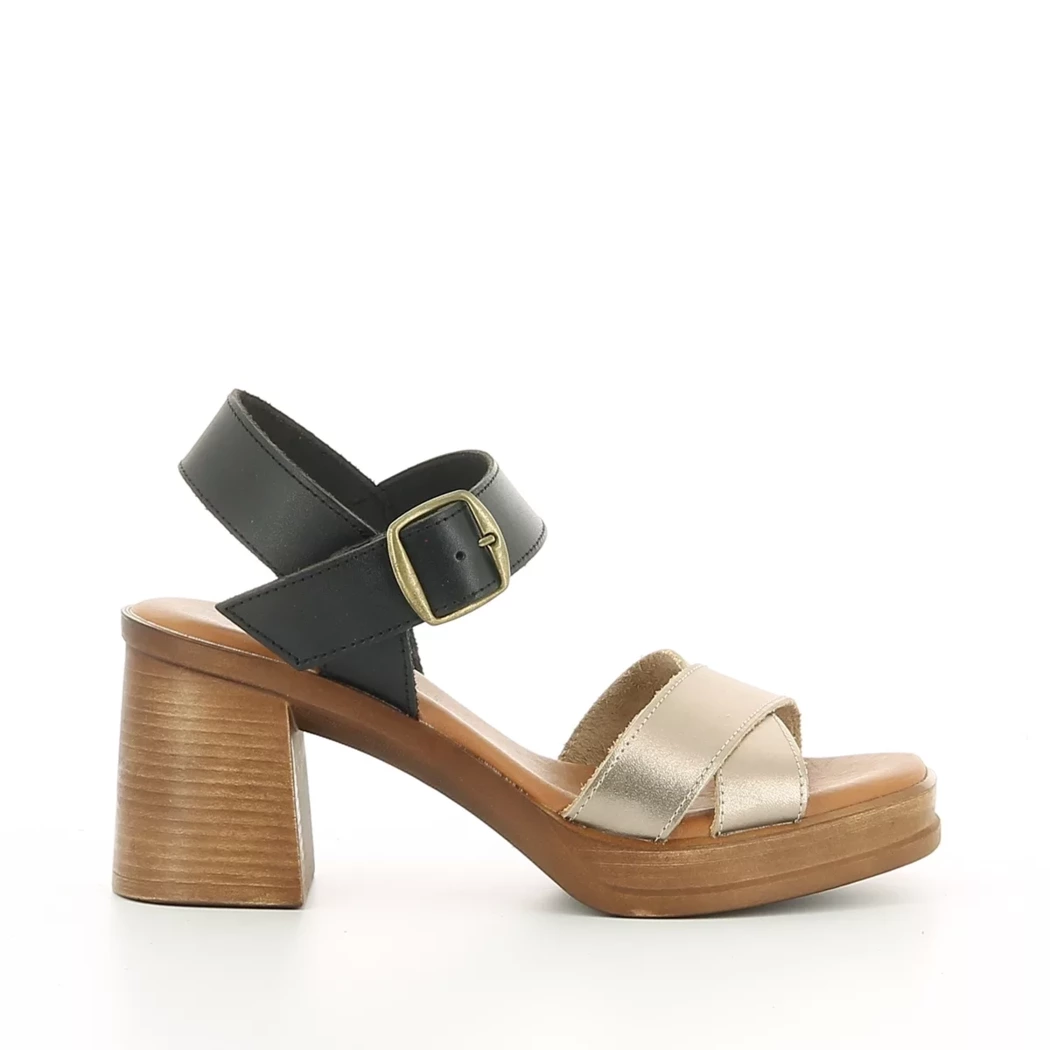 Image (2) de la chaussures Hee - Sandales et Nu-Pieds Noir en Cuir