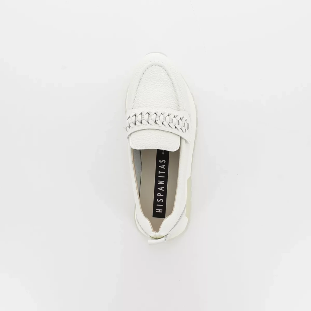 Image (6) de la chaussures Hispanitas - Mocassins Blanc en Cuir