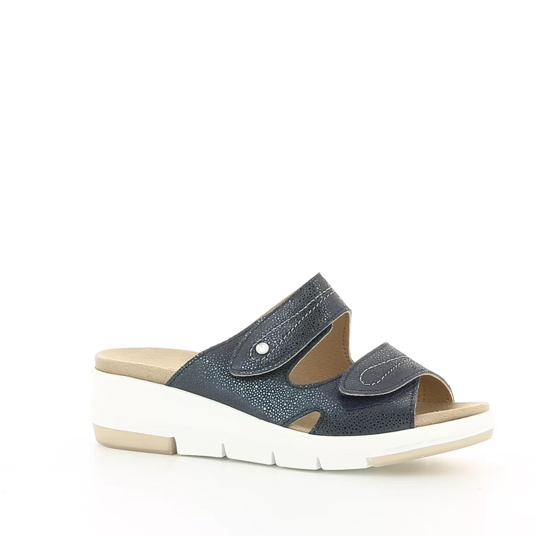 Image (1) de la chaussures Sens - Mules et Sabots Bleu en Cuir nubuck