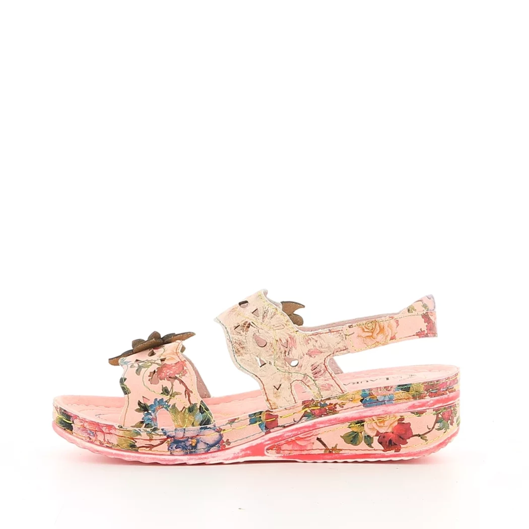 Image (4) de la chaussures Laura Vita - Sandales et Nu-Pieds Rose en Cuir