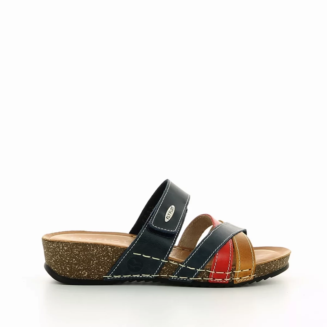 Image (2) de la chaussures Fly Flot - Mules et Sabots Bleu en Cuir