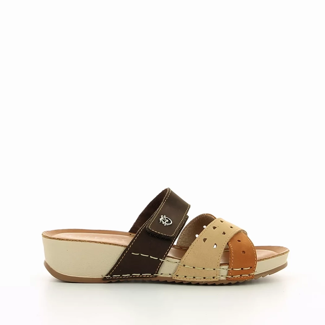 Image (2) de la chaussures Fly Flot - Mules et Sabots Marron en Cuir nubuck