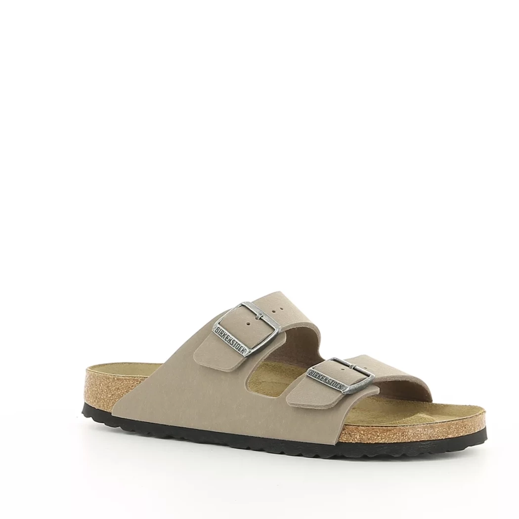 Image (1) de la chaussures Birkenstock - Mules et Sabots Taupe en Cuir synthétique