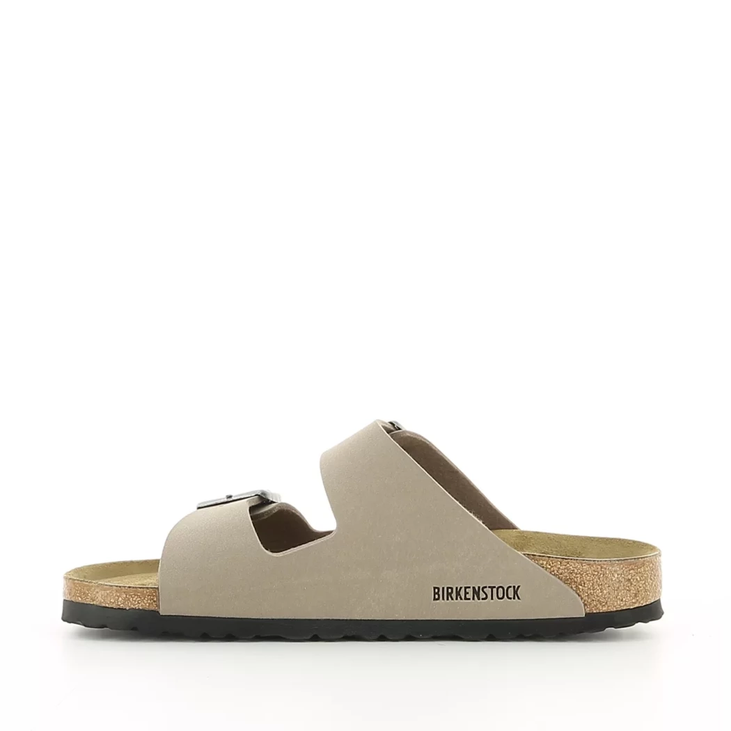 Image (4) de la chaussures Birkenstock - Mules et Sabots Taupe en Cuir synthétique