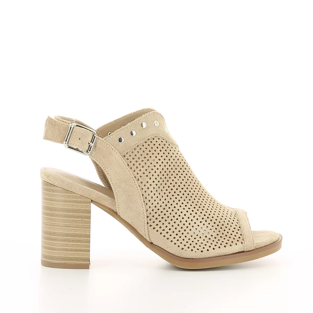 Image (2) de la chaussures Pretty Stories - Sandales et Nu-Pieds Beige en Cuir nubuck
