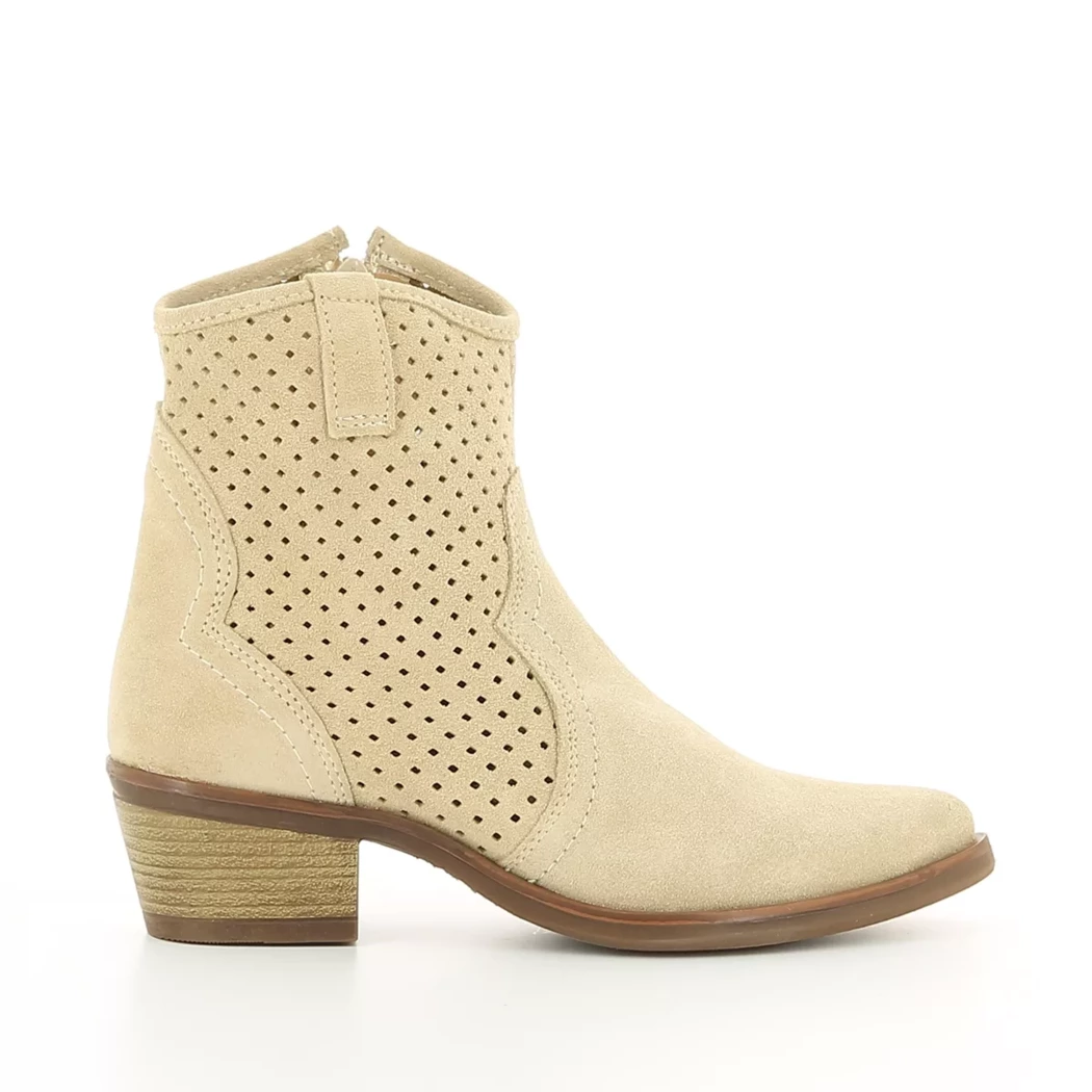 Image (2) de la chaussures Free Monday - Boots Beige en Cuir nubuck
