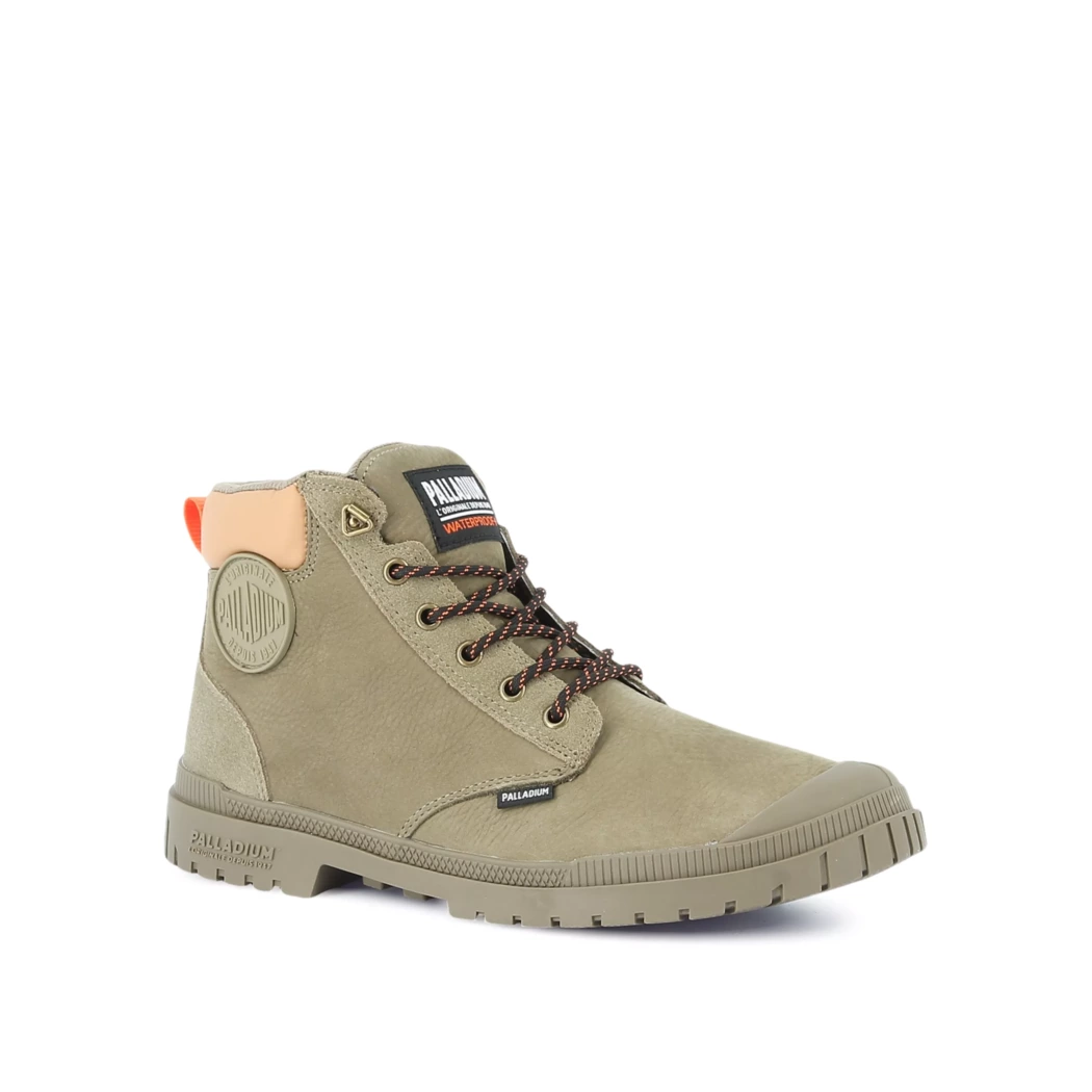 Image (1) de la chaussures Palladium - Bottines Vert en Cuir nubuck