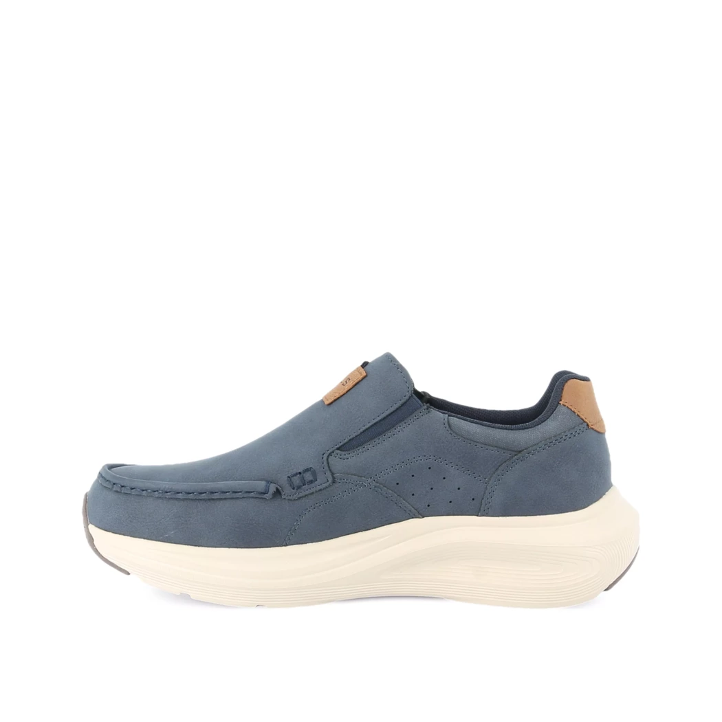 Image (4) de la chaussures Campus - Mocassins Bleu en Cuir synthétique