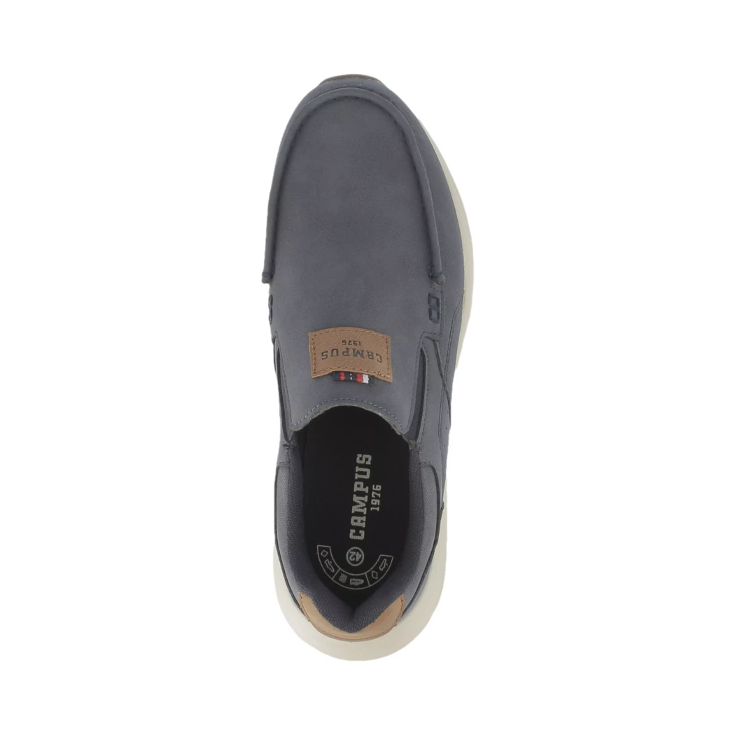 Image (6) de la chaussures Campus - Mocassins Bleu en Cuir synthétique