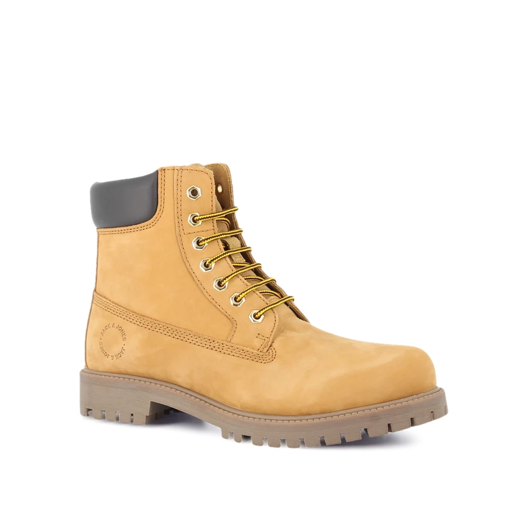 Image (1) de la chaussures Jack & Jones - Bottines Cuir naturel / Cognac en Cuir nubuck