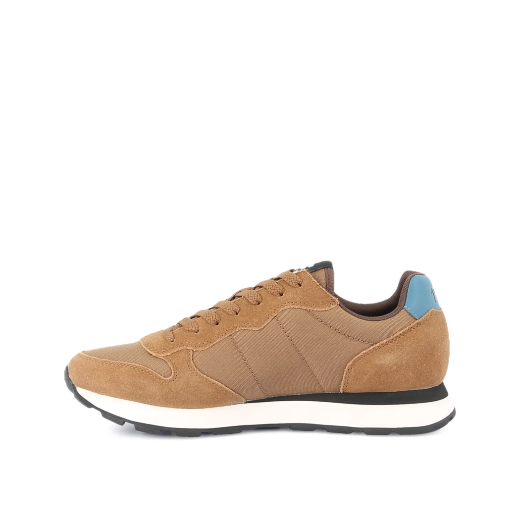 Image (4) de la chaussures Sun68 - Baskets Cuir naturel / Cognac en Cuir nubuck