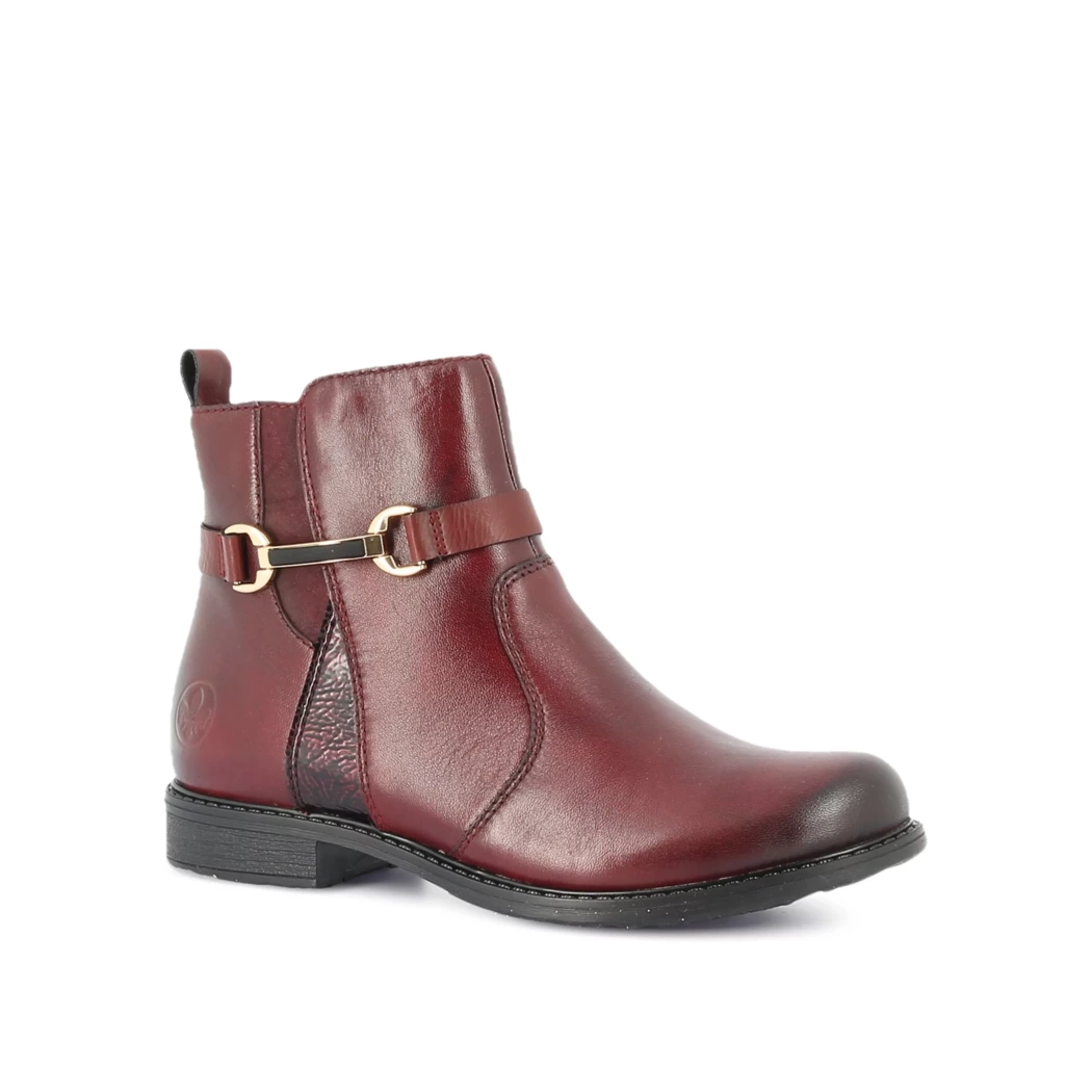 Image (1) de la chaussures Rieker - Boots Bordeaux en Cuir