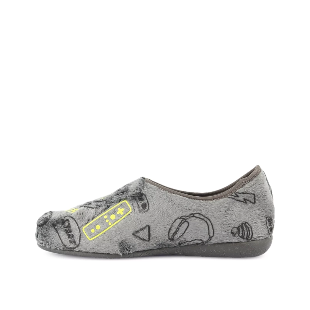 Image (4) de la chaussures Vul ladi - Pantoufles et Chaussons Gris en Textile