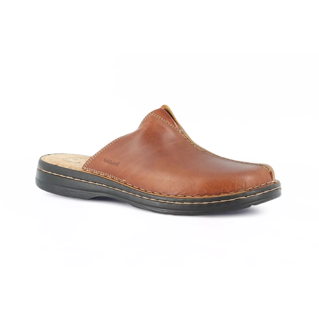 Image (1) de la chaussures Soft Land - Pantoufles et Chaussons Cuir naturel / Cognac en Cuir