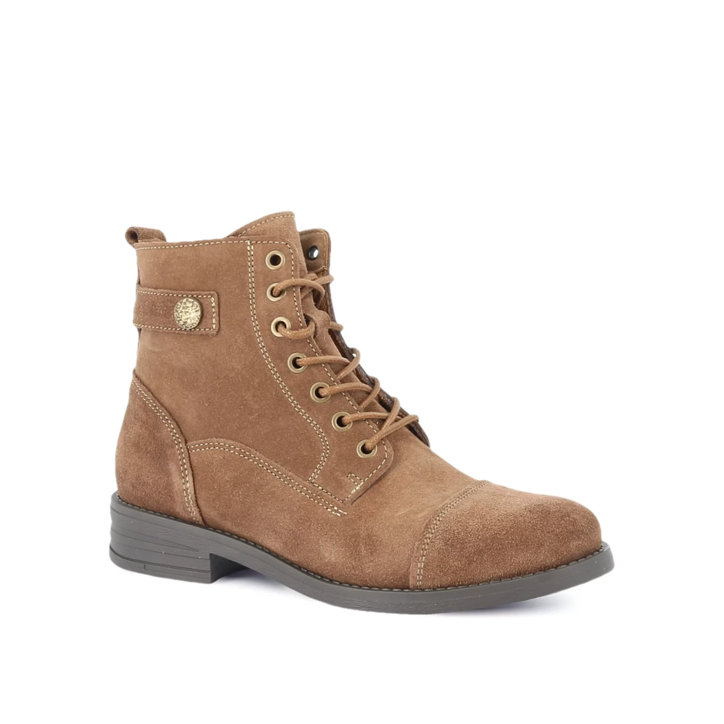 Image (1) de la chaussures Miss Boho - Bottines Taupe en Cuir