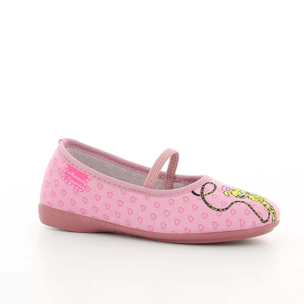 Image (1) de la chaussures La Maison de l'Espadrille - Pantoufles et Chaussons Rose en Textile