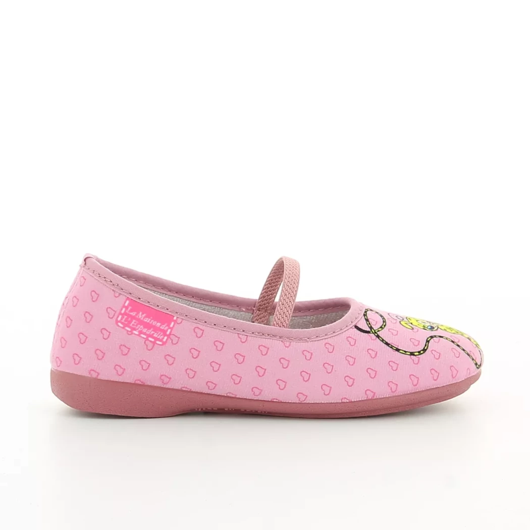 Image (2) de la chaussures La Maison de l'Espadrille - Pantoufles et Chaussons Rose en Textile