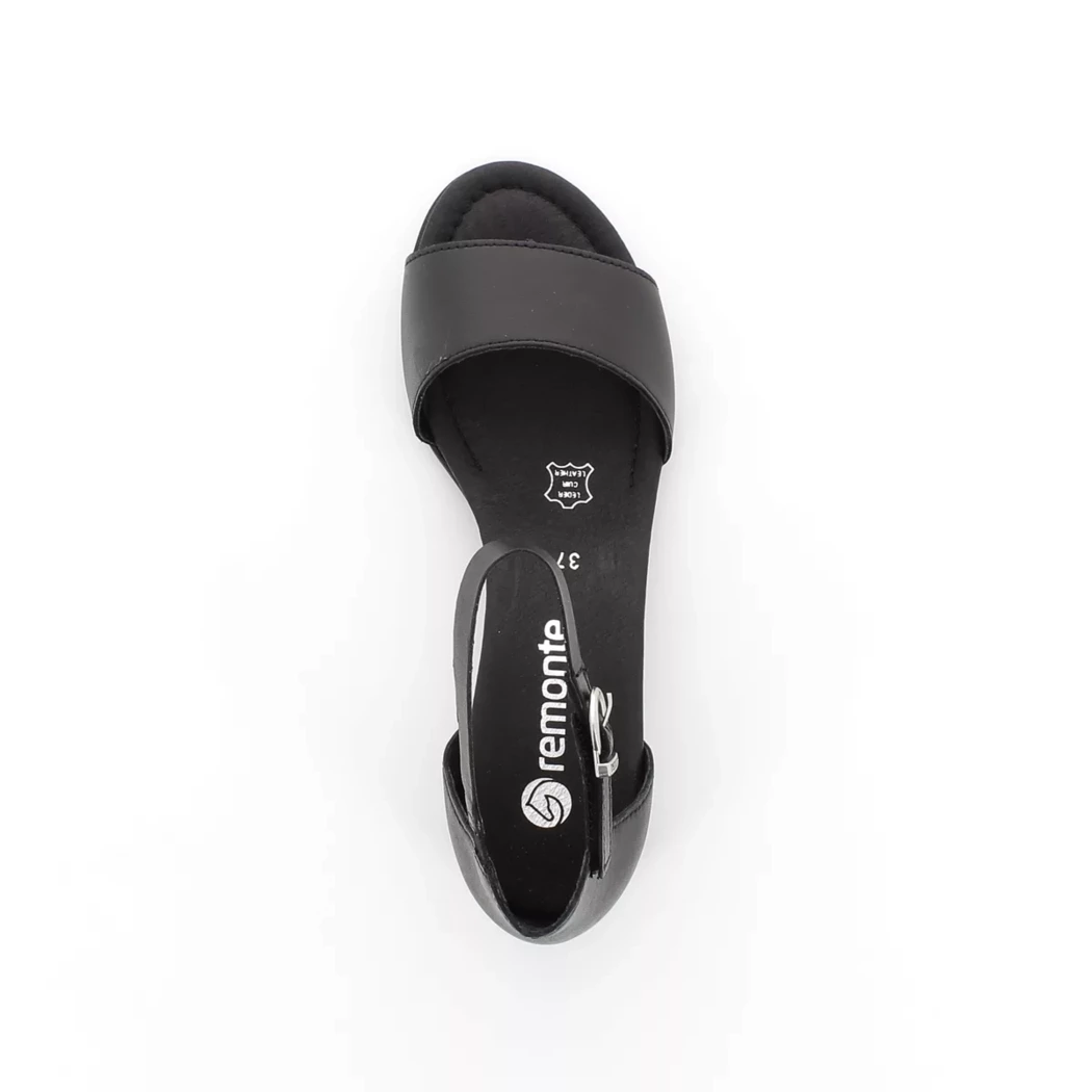 Image (6) de la chaussures Remonte - Sandales et Nu-Pieds Noir en Cuir
