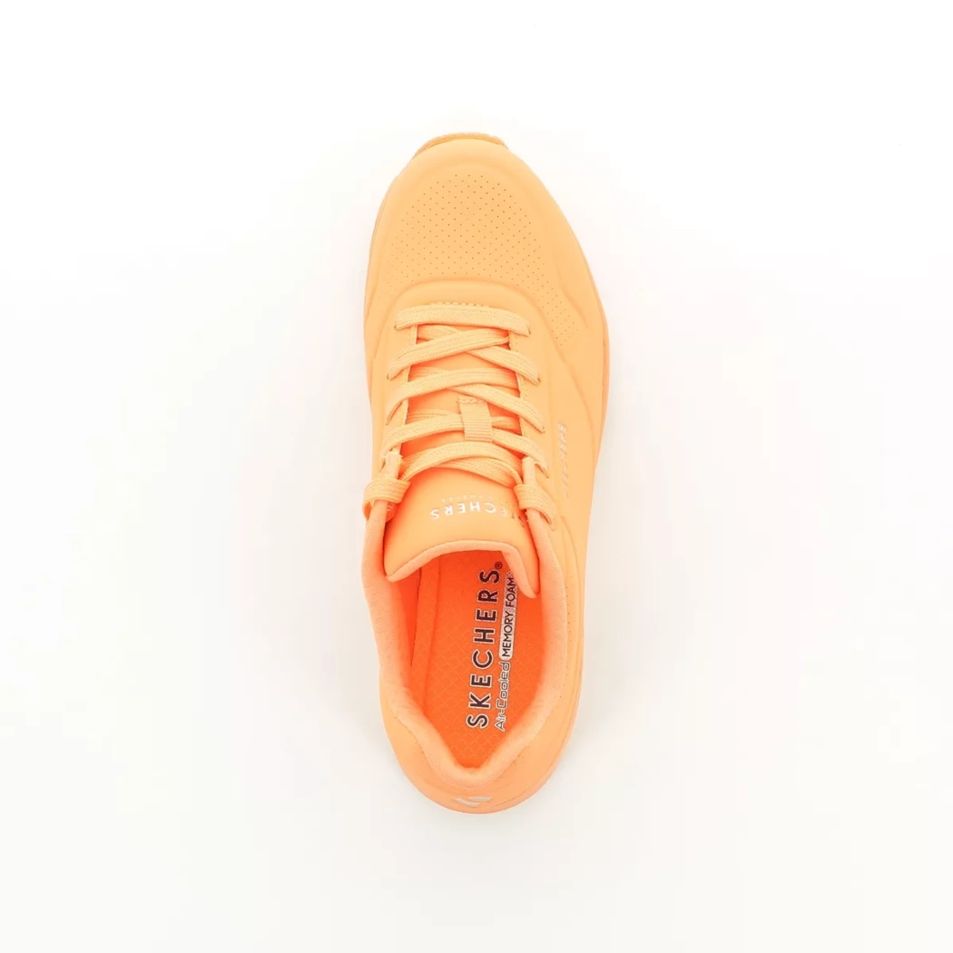 Image (6) de la chaussures Skechers - Baskets Orange en Cuir synthétique