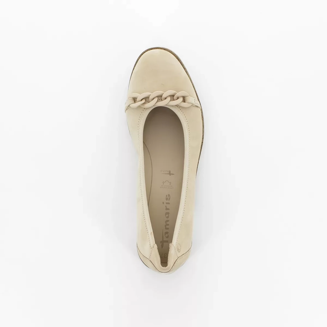 Image (6) de la chaussures Tamaris - Ballerines Beige en Cuir