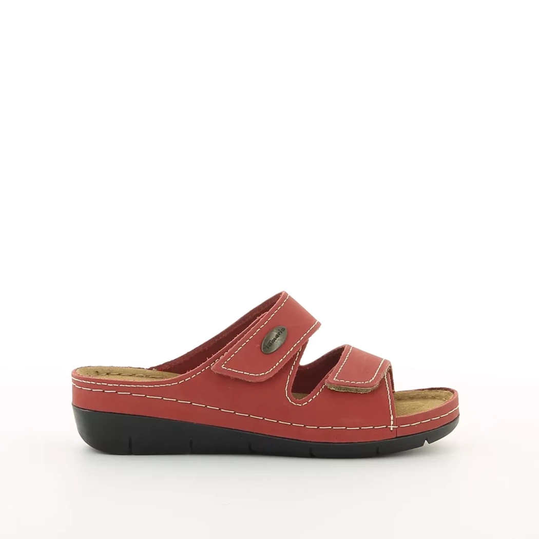 Image (2) de la chaussures Tamaris - Mules et Sabots Rouge en Cuir