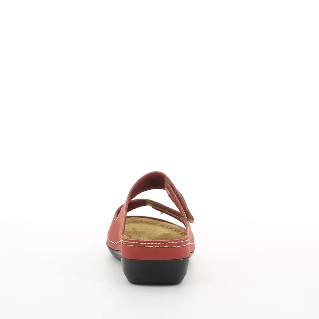 Image (3) de la chaussures Tamaris - Mules et Sabots Rouge en Cuir