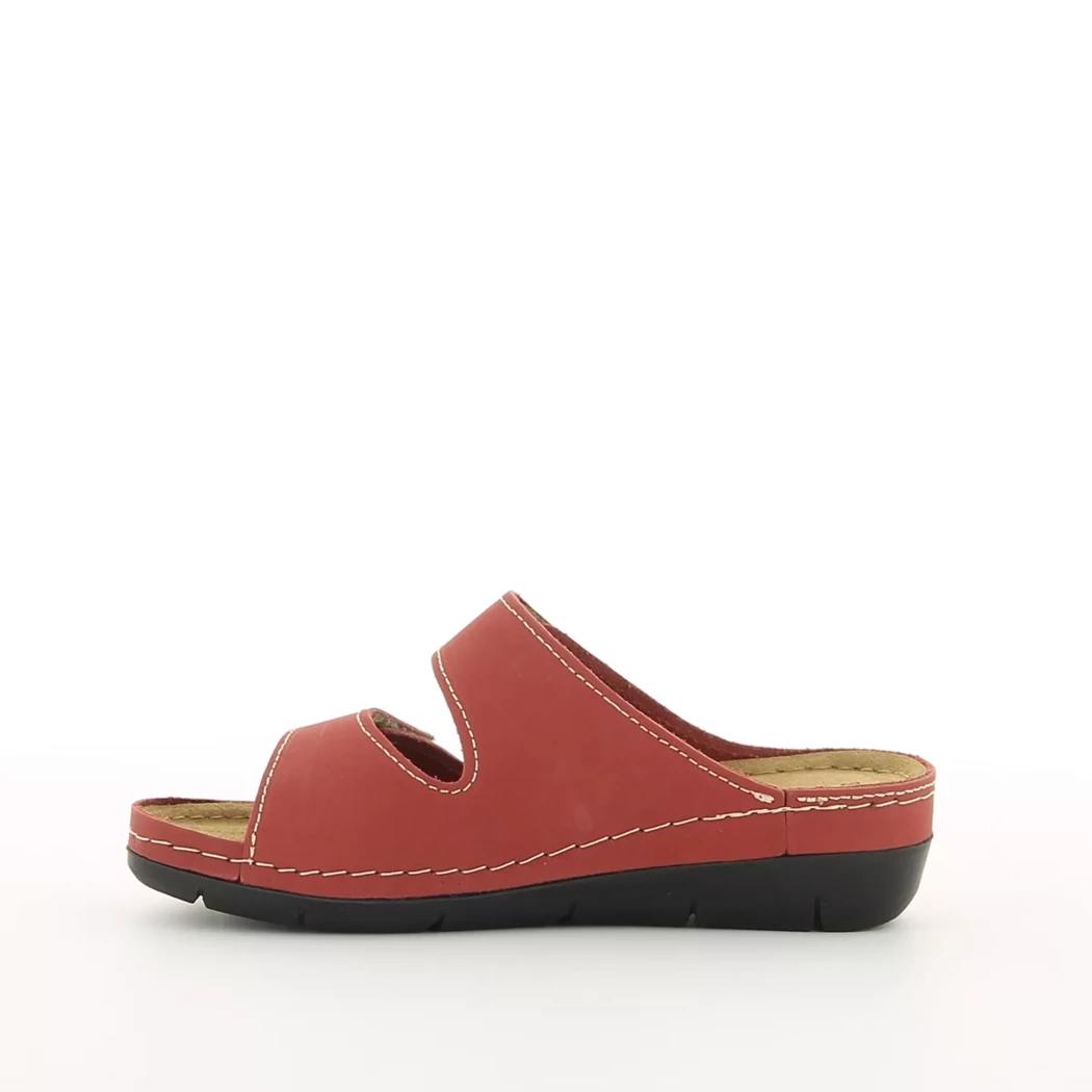 Image (4) de la chaussures Tamaris - Mules et Sabots Rouge en Cuir