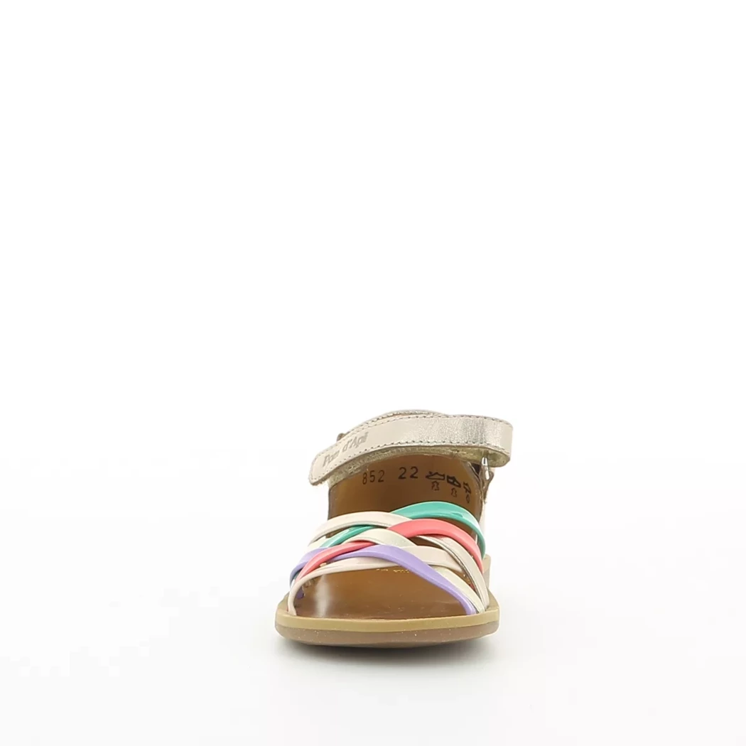 Image (5) de la chaussures Pom d api - Sandales et Nu-Pieds Or / Bronze / Platine en Cuir