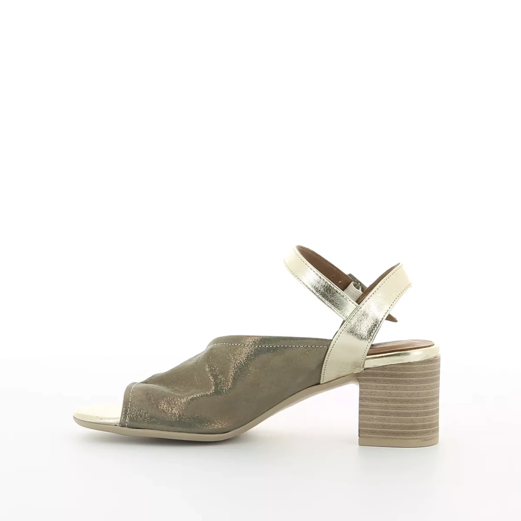 Image (4) de la chaussures Bueno - Sandales et Nu-Pieds Vert en Cuir nubuck