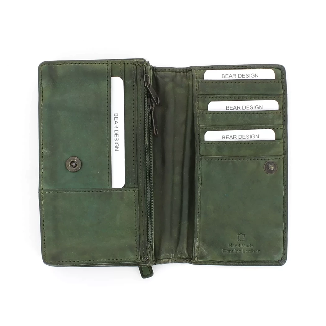 Image (2) de la chaussures Beardesign - Portefeuilles et Pochettes Vert en Cuir