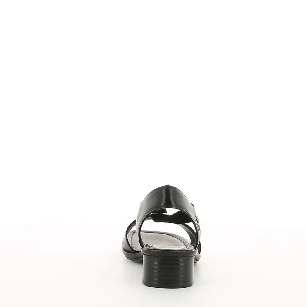 Image (3) de la chaussures Rieker - Sandales et Nu-Pieds Noir en Cuir