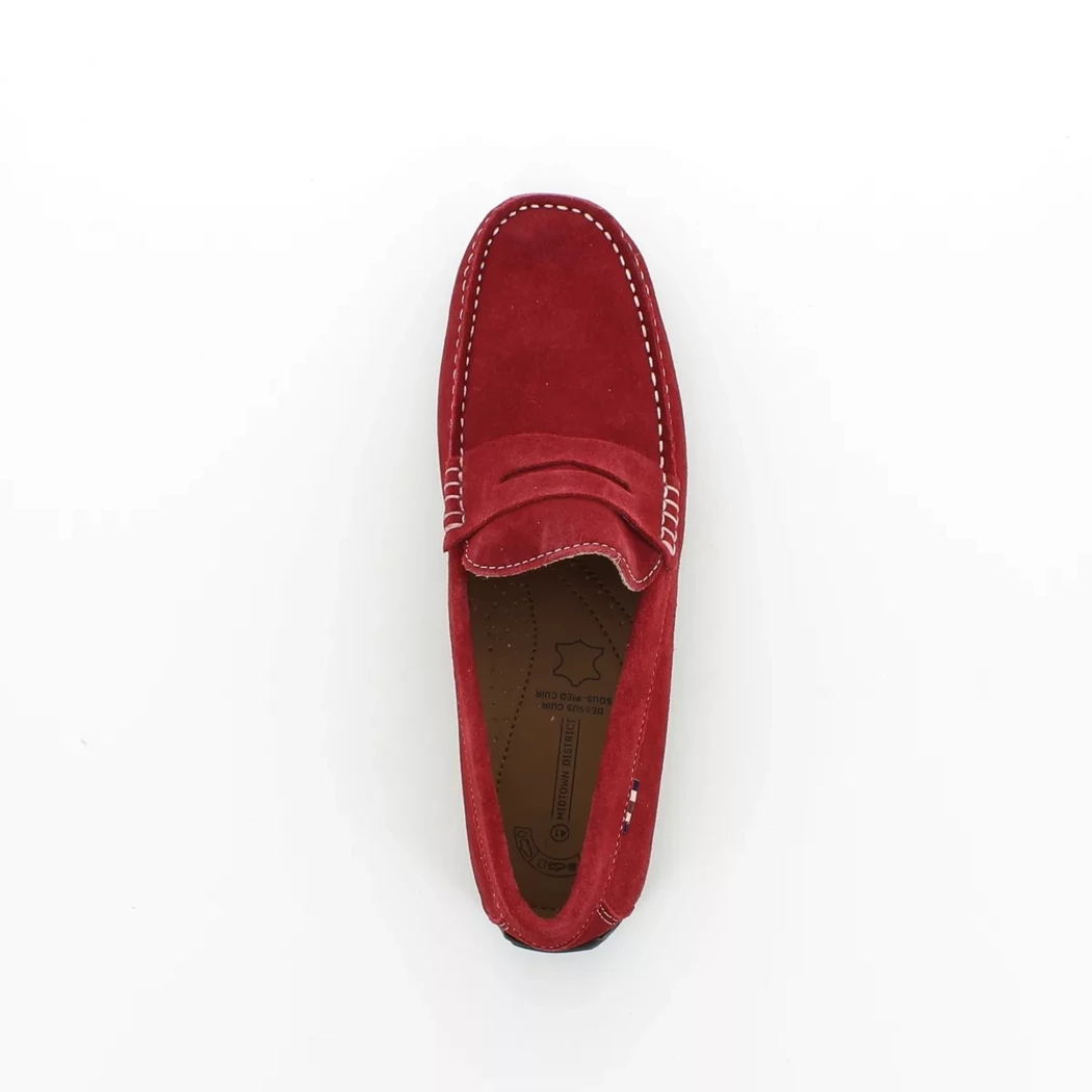 Image (6) de la chaussures Midtown District - Mocassins Rouge en Cuir nubuck