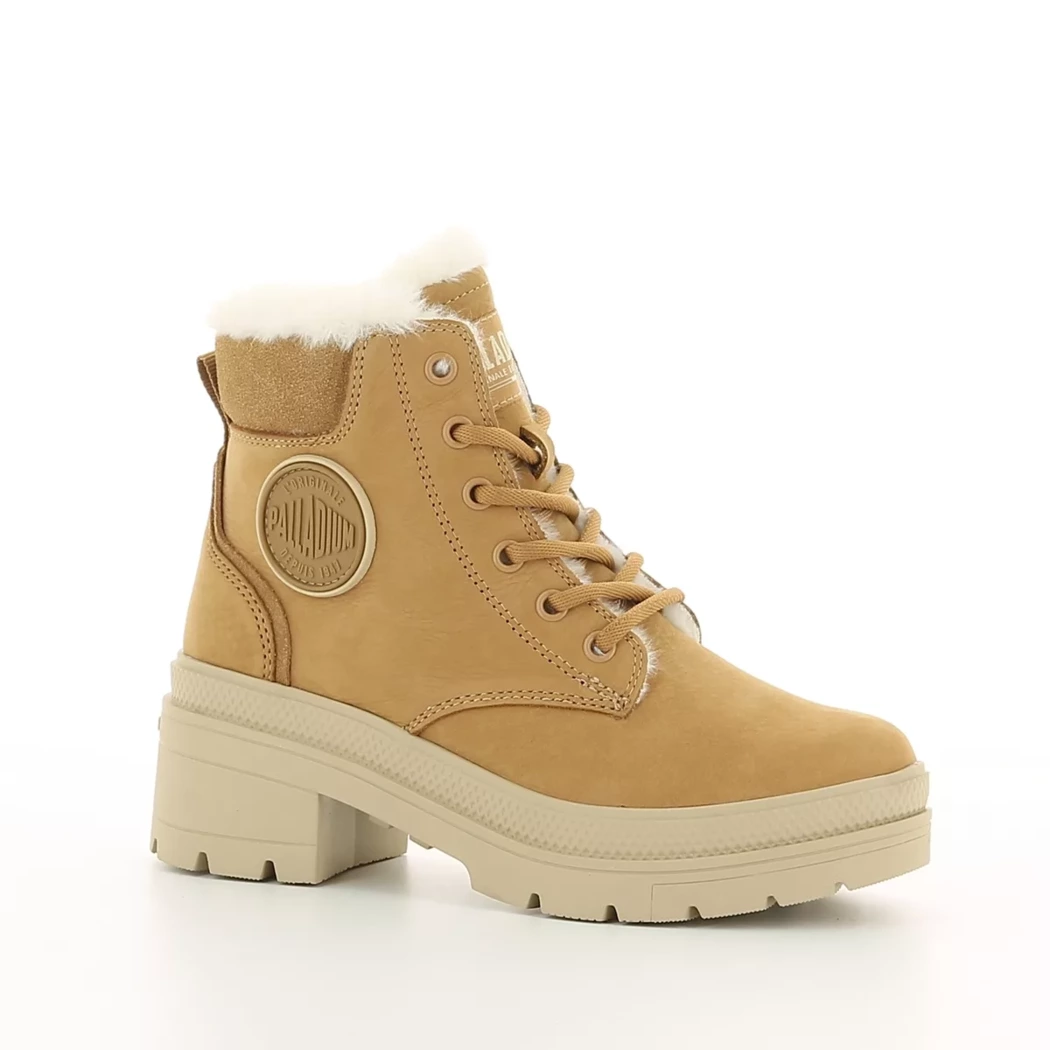 Image (1) de la chaussures Palladium - Bottines Cuir naturel / Cognac en Cuir nubuck
